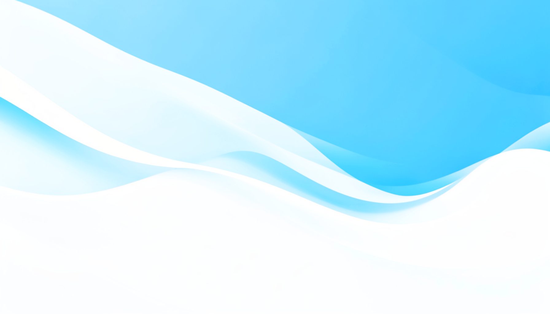 Clean white and sky-blue composition with flowing wave-like curves, suggesting active lifestyle